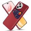 For Honor 400 Pro 5G (Global) Case PU Leather Cloth Texture Hard PC Phone Cover with Card Holder