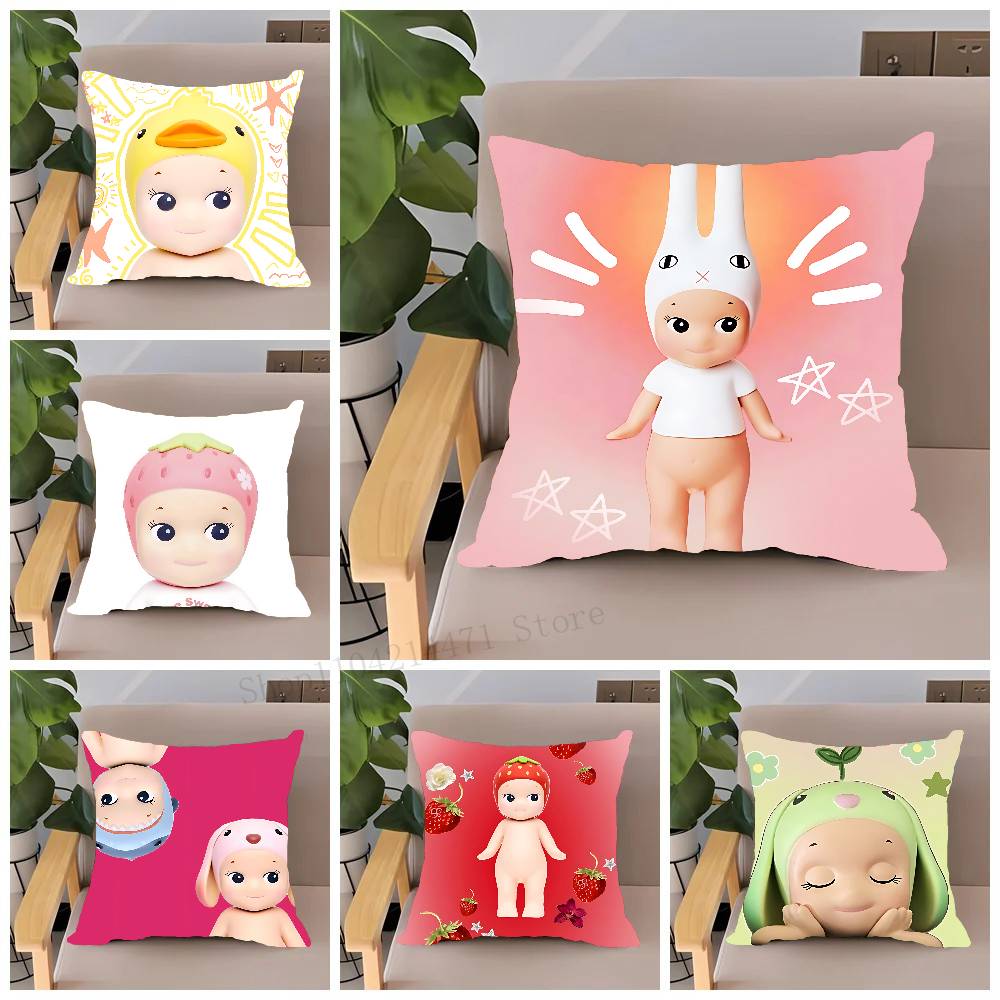 Cute E-elemental Kawaii Pillow Case Home Decor Throw For Sofa Bed Car Room Decor Gift Idea