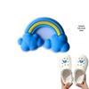 Blue Cartoon PVC Shoe Buckle: Cute Detachable Ornament for Hole Shoes