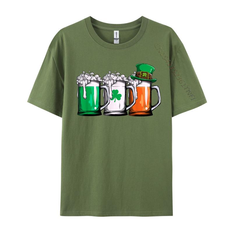 Irish Beer Ireland Flag St Patricks Day Leprechaun Printed Group Unisexs Top TShirts 2024 Hot Sale Fall Camisa Cotton Tops
