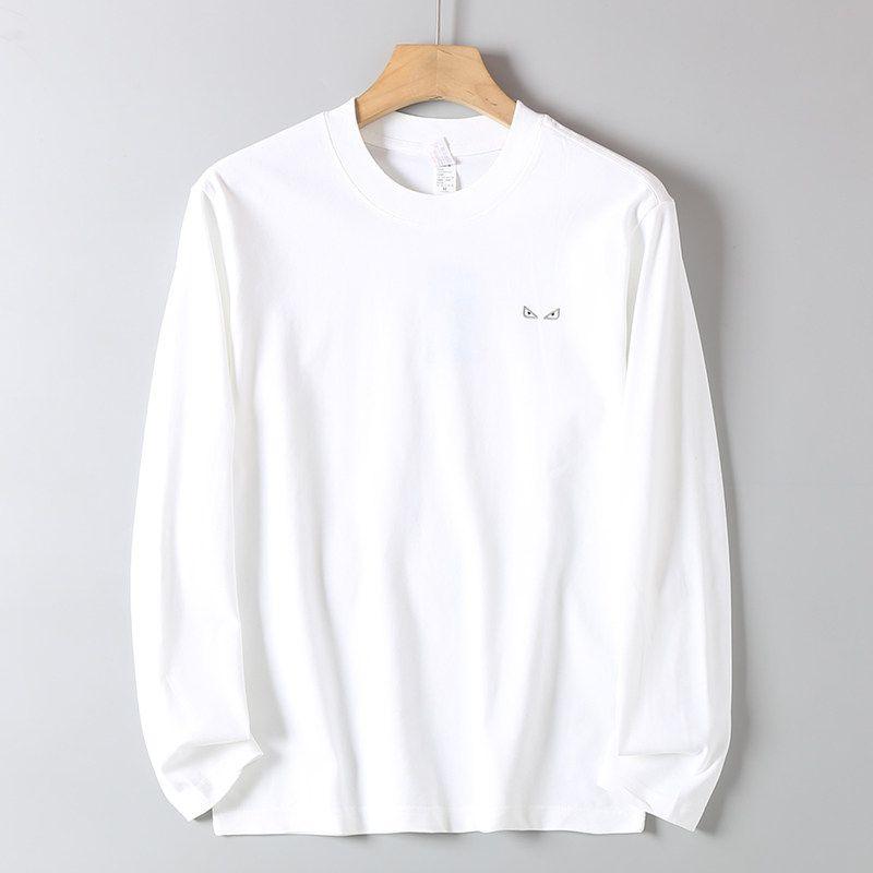 Export Basic round Neck for Export Tail Goods Casual Long Sleeve T-shirt Loose Youth All-Matching Comfortable Cotton Base Shirt Men