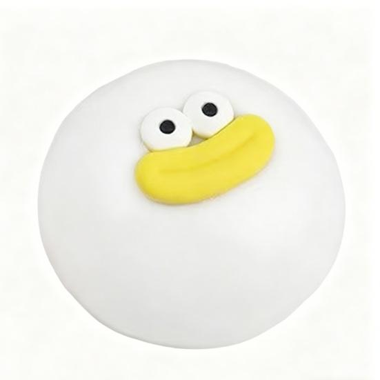 

Cartoon Sausage Mouth Stress Ball Big Eyes Steamed Bun Squeeze Fidget Toy Soft Stretchy Decompression Dumpling Desk Toy белый