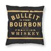 Bulleit Bourbon Whiskey Quadratische Kissenhülle Polyester Leinen Samtmuster Reißverschluss Dekoration Zierkissenhülle Sofakissenbezug x