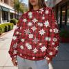 Women's Trendy Christmas Print Crewneck Sweatshirt Lightweight Casual Pullover Top