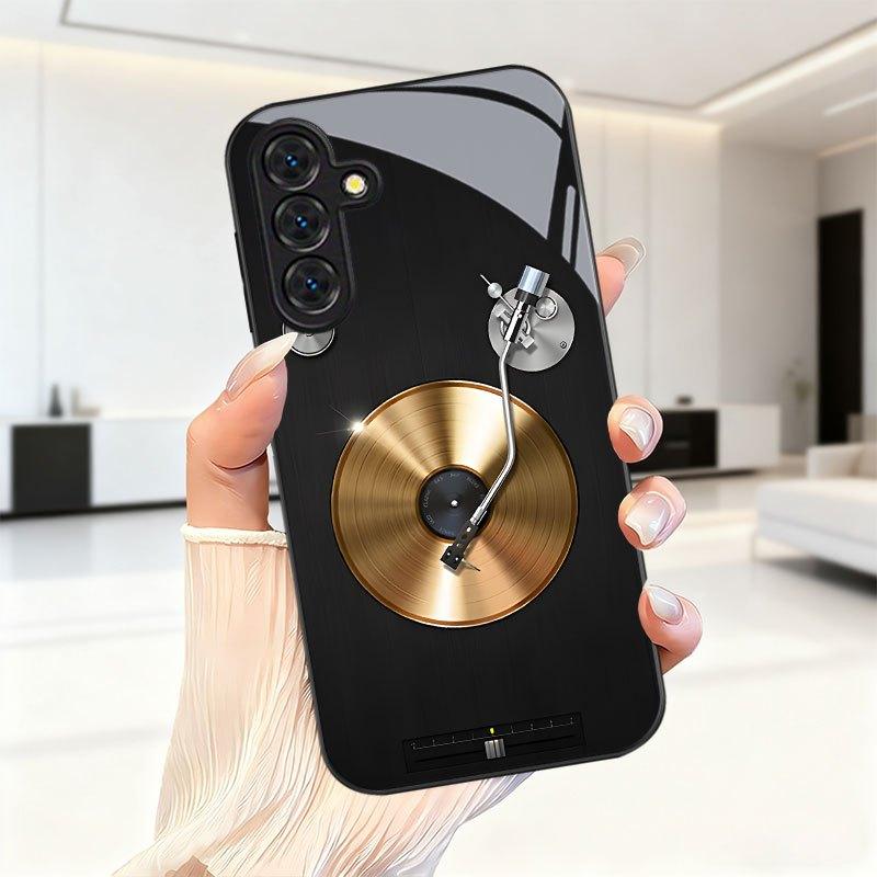 Retro Gold Vinyl fashion phone cases phone case mobile phones glass for Samsung Galaxy S26 S25 S24 S23 S22 FE,Ultra,Plus