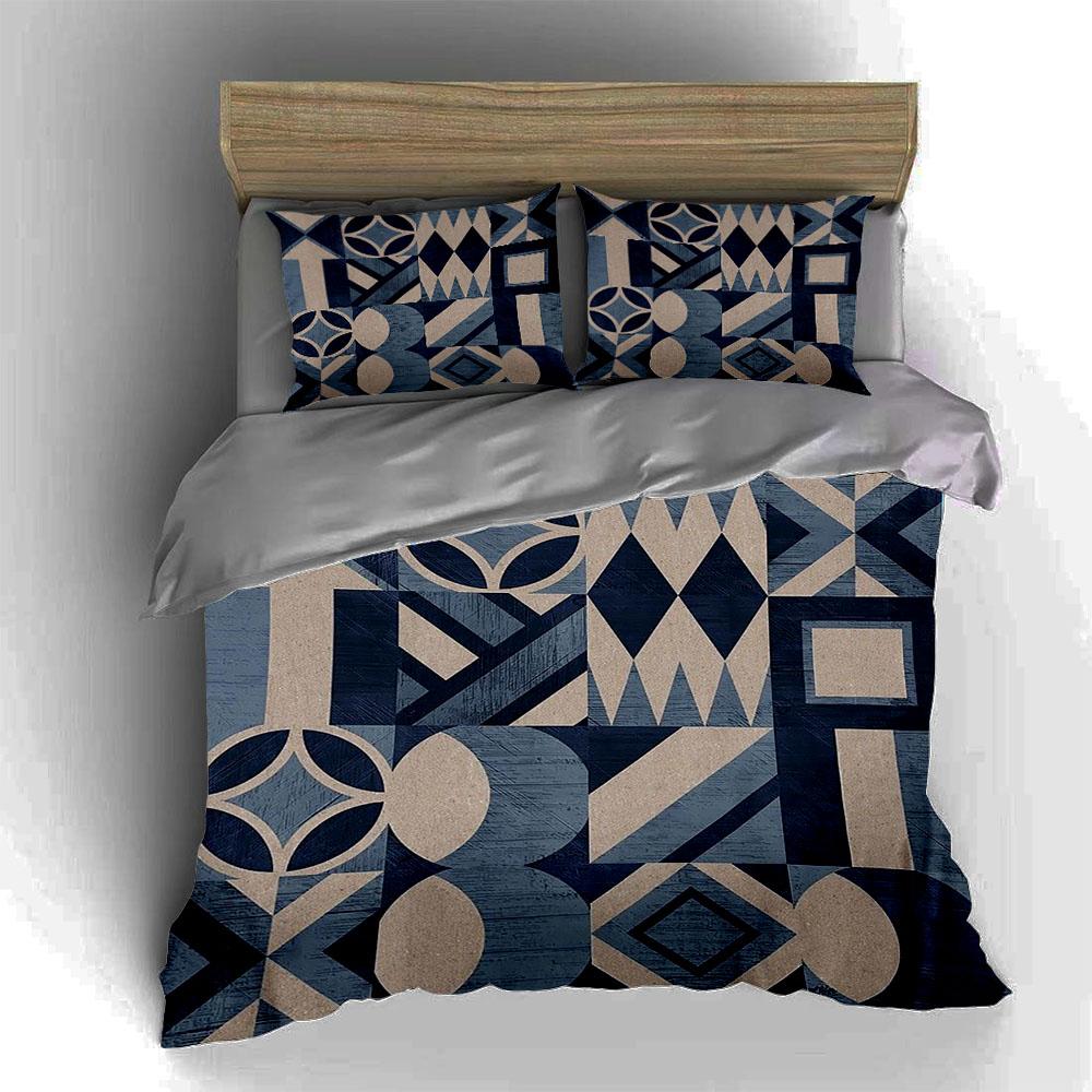 Geometric abstract shapes Bedding Duvet cover sets Duvet covers Pillowcases gifts (1 * Duvet Cover 2 * Pillowcases, without duvet insert)