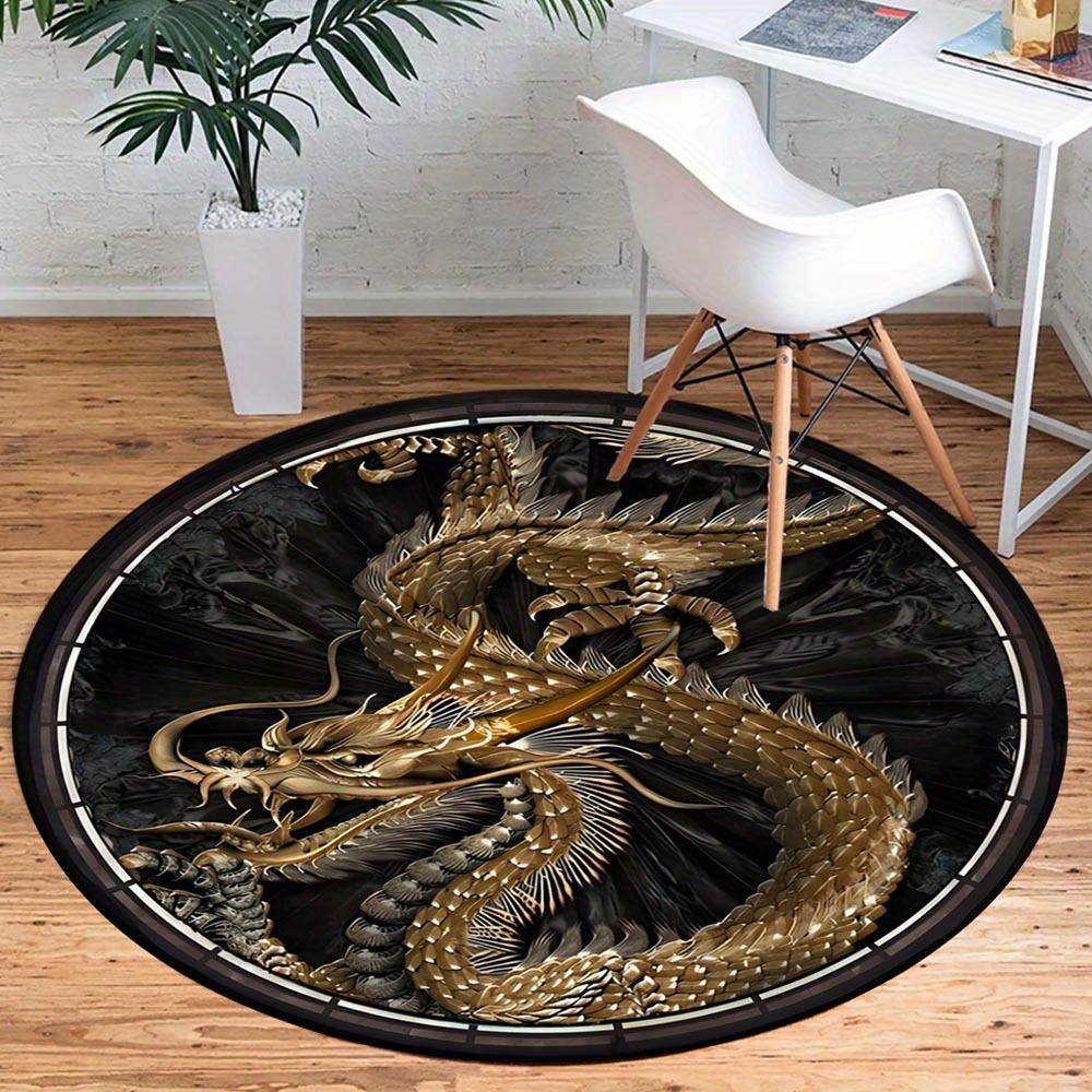 

1pc Retro 1124414965 Pattern Round Floor Mat, Non-slip for Living Room Bedroom Chair Carpets Home Decor Gifts, Home Decor Room Decor Outdoor 80cm by 80cm