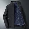 Fleece Thickened Jacket Men's Winter New Dad's Thermal Zipper Pocket Stand-up Collar Middle-aged and Elderly Coat Men