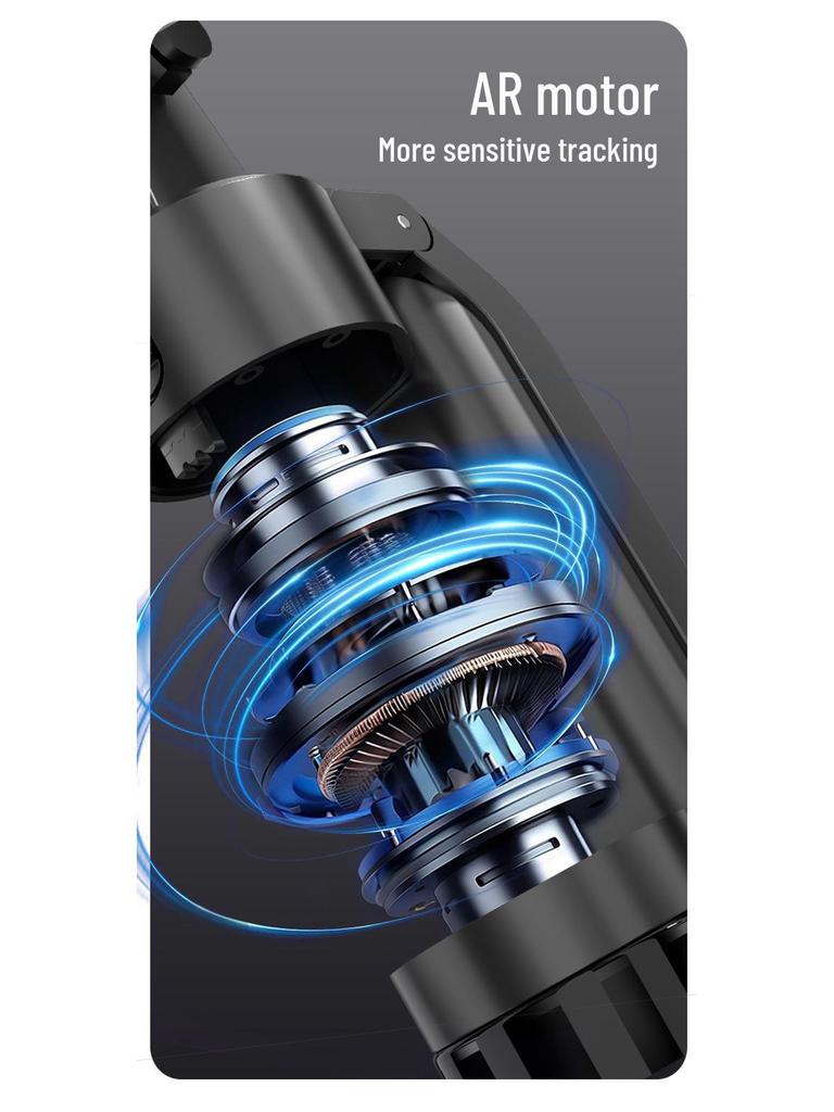 C12 Face Tracking Gimbal: 1.8m Anti-Shake Selfie Stick & 4-Leg Aluminum Stand