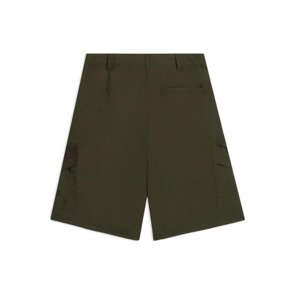Li-Ning Embroidered Logo Shorts 'Dark Olive Green' Men's AKSS077-3