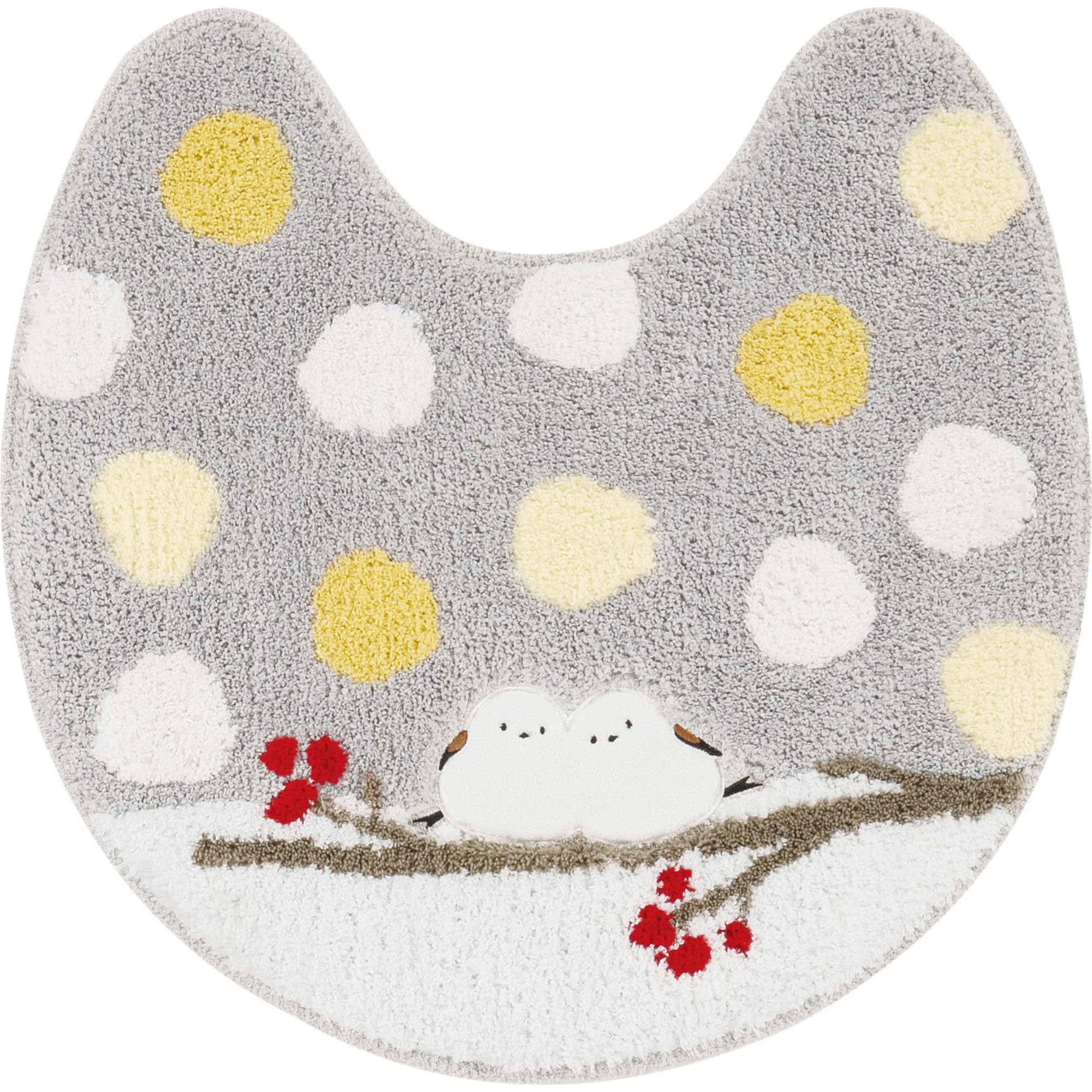 

Senko S.D.S. Shimaenaga-chan Toilet Mat, Approx. 60 x 60 cm, Gray, Character Animal Design, 51624