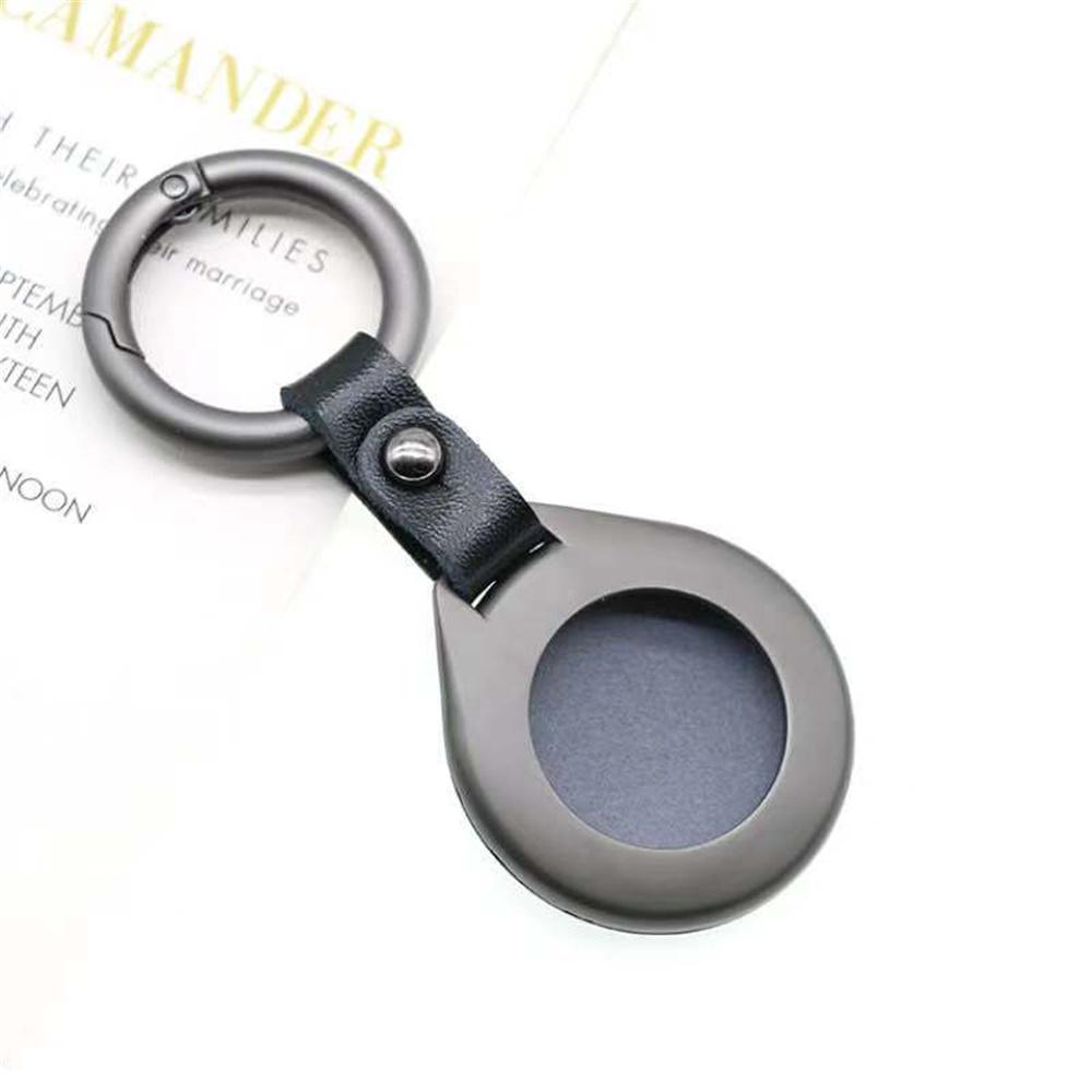 High Quality Metal Case For Apple Airtags Protective Cover For Apple Locator Tracker Anti-Scratch Device With Leather Keychain
