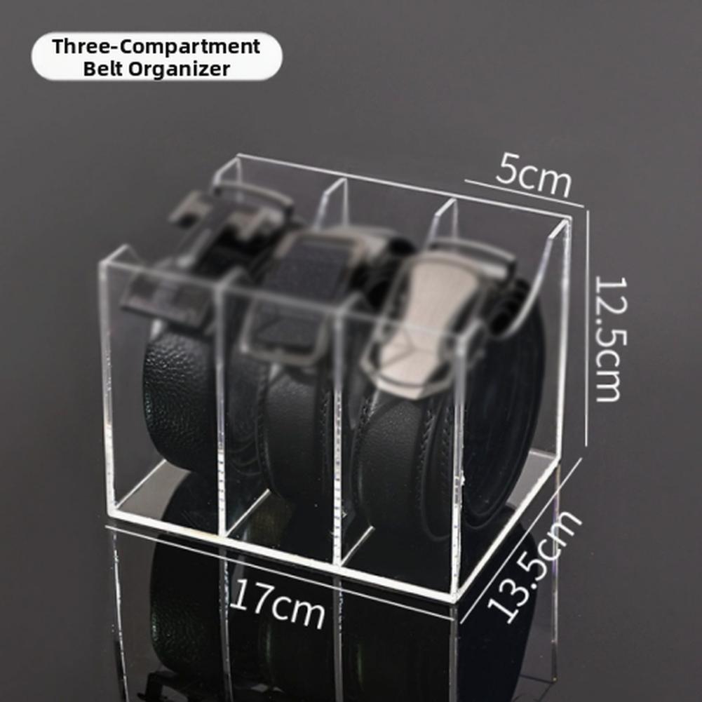 Sturdy 4mm Acrylic Belt Storage Unit with 357 Slots for Belts Ties and Bow Ties Space-Saving Closet and Dresser Organizer