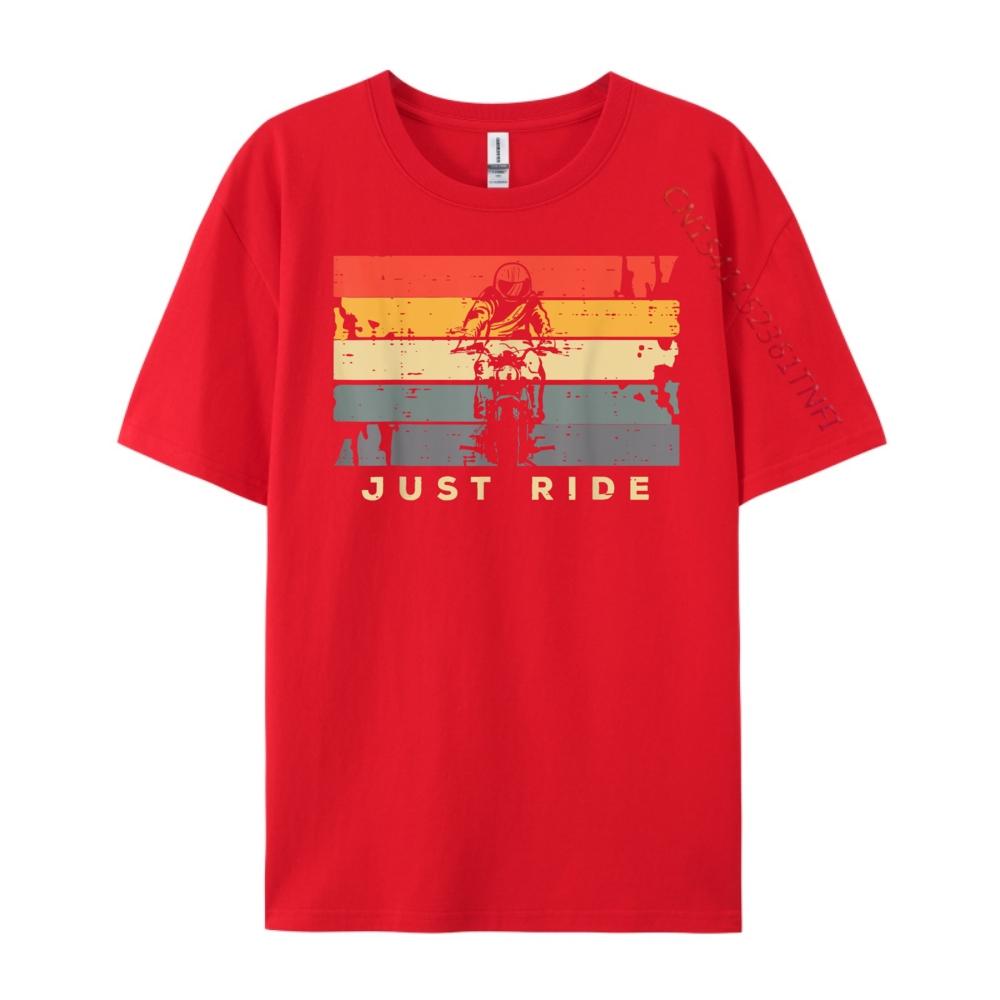 Just Ride Motorcycle Biker Retro Motorbike Men Shirts Men Graphic Mens Clothing 2024 New Years Eve Leisure S