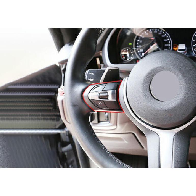 Fit For BMW 3 4 Series GT 2013- Steering Wheel Strip ABS Red 2PCS Cover Trim