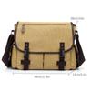Retro Canvas Crossbody Bag for Men Large Capacity Messenger Shoulder Bag Multi Pocket Briefcase Satchel