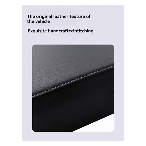 Tesla Model 3/Y Armrest Box Genuine Leather Protective Cover, Center Console Refresh.