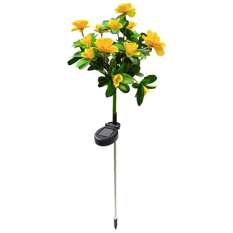 Outdoor Solar Garden Lights Rhododendron Solar Flower Lights for Garden Yard Lawn Outdoor Solar Garden Lawn Light Garden Decor
