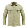 Lichtgewicht Ademend Werkshirt met Lange Mouwen Heren Outdoor Zonbescherming Multifunctioneel Casual Sport Wandelen Vissen Top