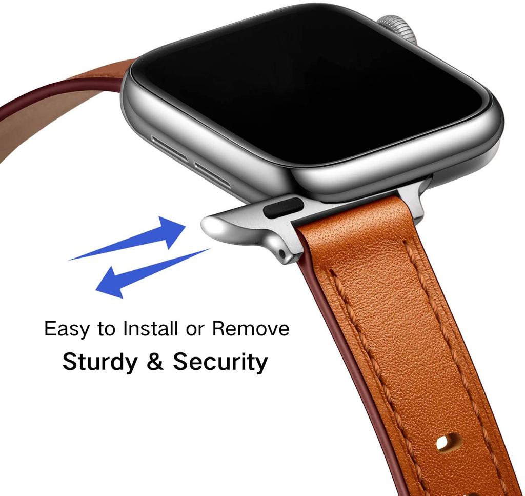 Slim Leather Strap for Apple Watch Band 49mm 45mm 44mm 42mm 41 38 40mm Woman Bracelet for IWatch Series Ultra 8 7 6 SE 5 4 3 2 1