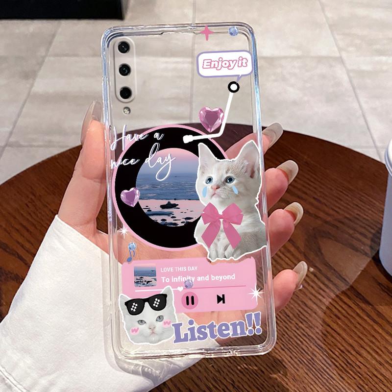 Jelly Casing For Huawei Honor Play 3 Capa Coque Clear Silicone Soft TPU Back Cover Cute Cat Rabbit Heart Protective Case Fundas