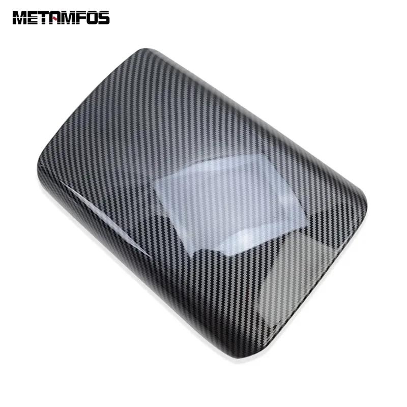 Center Console Armrest Box Panel Cover Trim For Hyundai Tucson NX4    2024 Carbon Fiber Interior Car Accessories