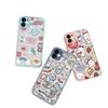 Silicone cartoon cute applicable Apple 14pro max painted 12pro mobile phone case TPU frame 12 protective case
