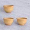 J-kitchens Miso Soup Bowls, Wooden, Natural Wood Design, Large, Set of 3, 12.5cm X 7.5cm