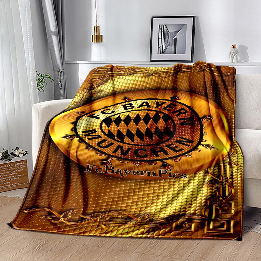 Bayern Munich Blanket Warmthful Decor Suitable for Bedding Couch Bed Four Seasons Universal Playful Design Gift for Travel Home Birthdays
