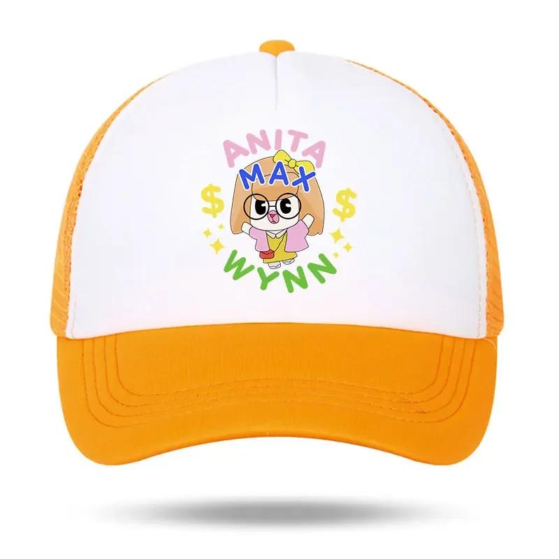 Yiran bag Trendy Anita Max Wynn Schuim Truckerpet Trendy Leuke Mesh Snapback Petten Jongen Meisje Dagelijkse Zon Strand Visserspet Dames Zomerpet 56-58cm adjustable