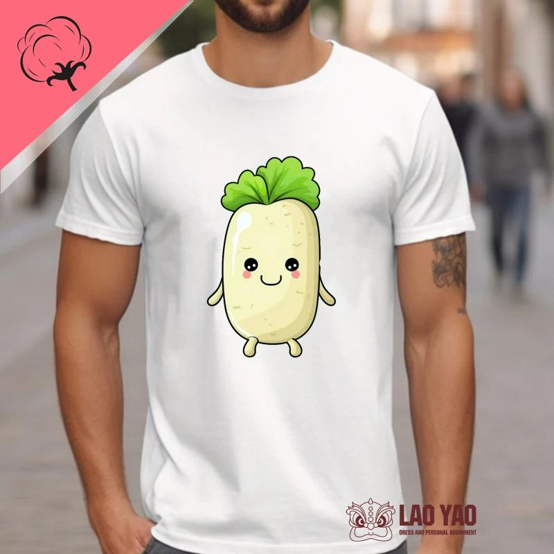 Cute Carrot Weightlifting Streetwear 100 Cotton Funny T Shirts Short Sleeved Y2k Clothing Kpop Tops Harajuku Men Tees
