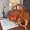 Bagel Simulated Food Key Chain Pretzel Croissant Bag Accessory Kawaii Alkaline Bread Pendant  Gift