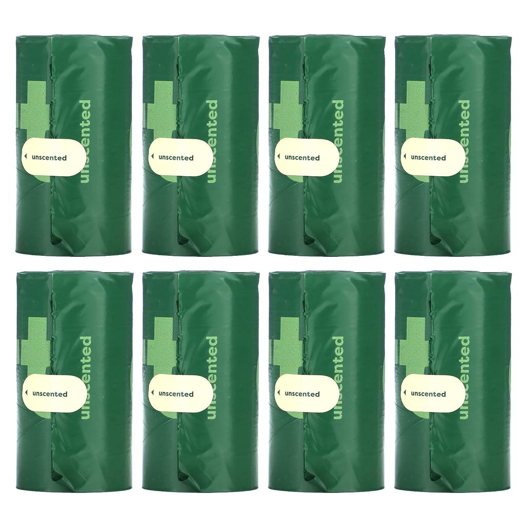 Dog Poop Bags, Unscented, 120 Bags