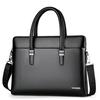 Men's PU leather handbag large capacity business laptop briefcase commuter crossbody bag high quality shoulder computer bag