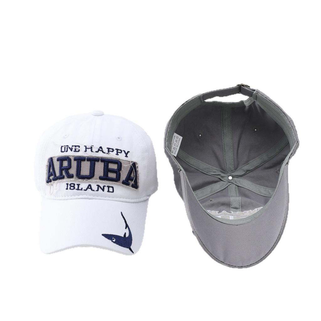 Cotton letter red hat women's spring and summer big head circumference baseball cap men's big brim sun protection shade cap~