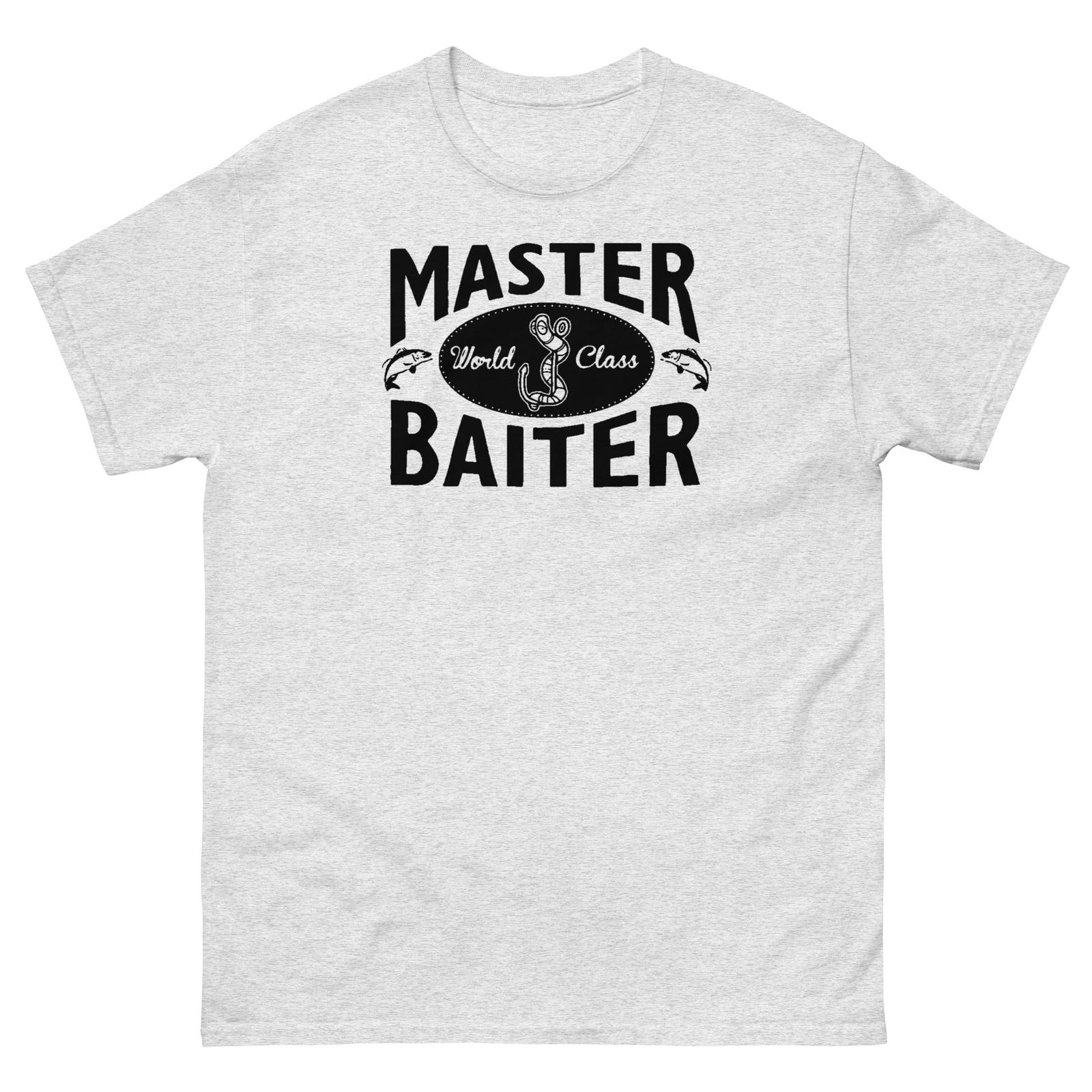 Fishing Master Baiter Fisherman Offensive T-Shirt Mens Womens Tees Top XL