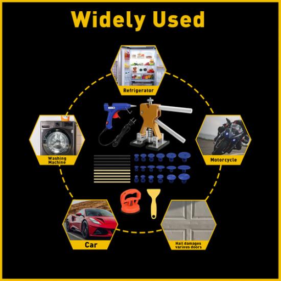 32 PCS Dent Paintless Car Puller Remov Dint Lifter Hail Damage Repair Tool Kit