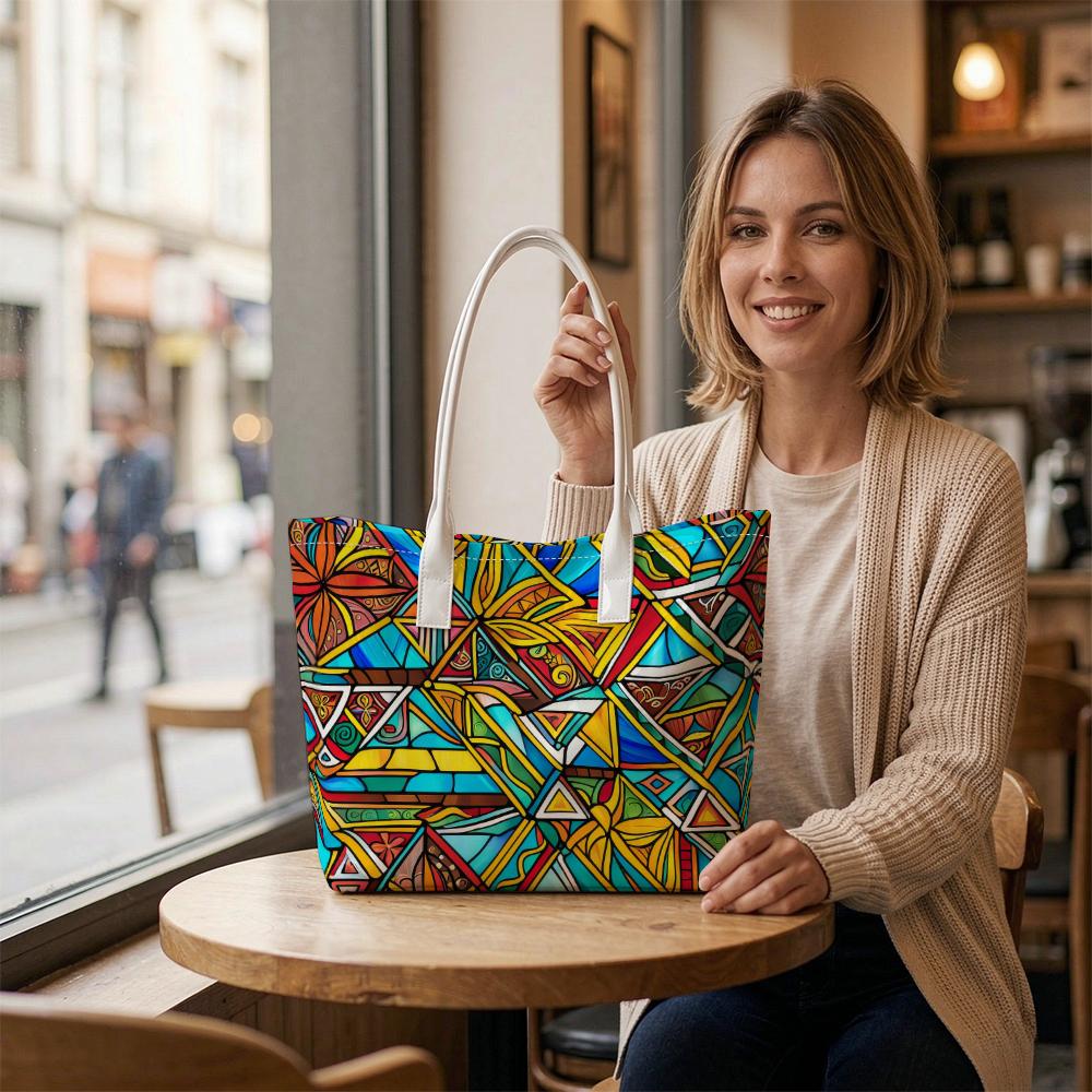 Colorful Geometric Pattern Shoulder Bag