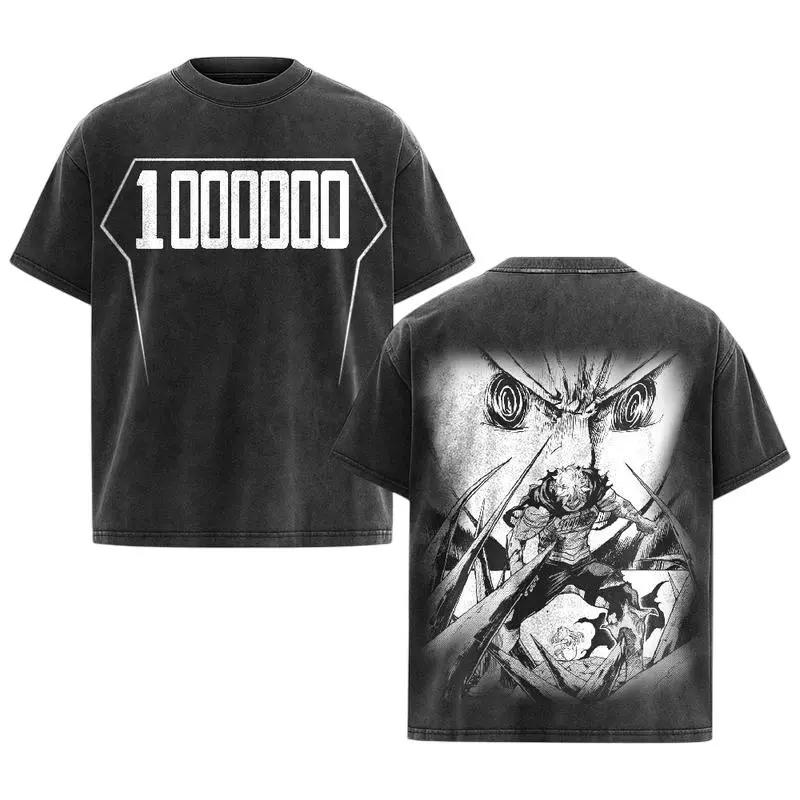 

Anime My Hero Academia Million Printed Tee Men Women Washed Cotton T-shirts Short Sleeve Vintage T Shirt Harajuku Casual Tshirt XXL чорний