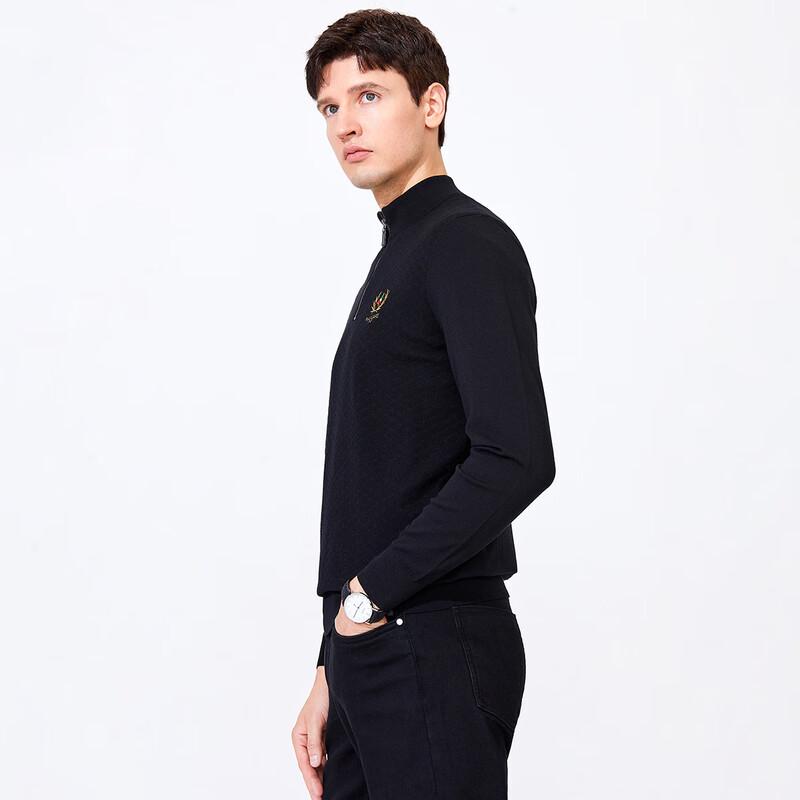 Navigare Men's Long-Sleeve Half-Button Mock Neck Sweater