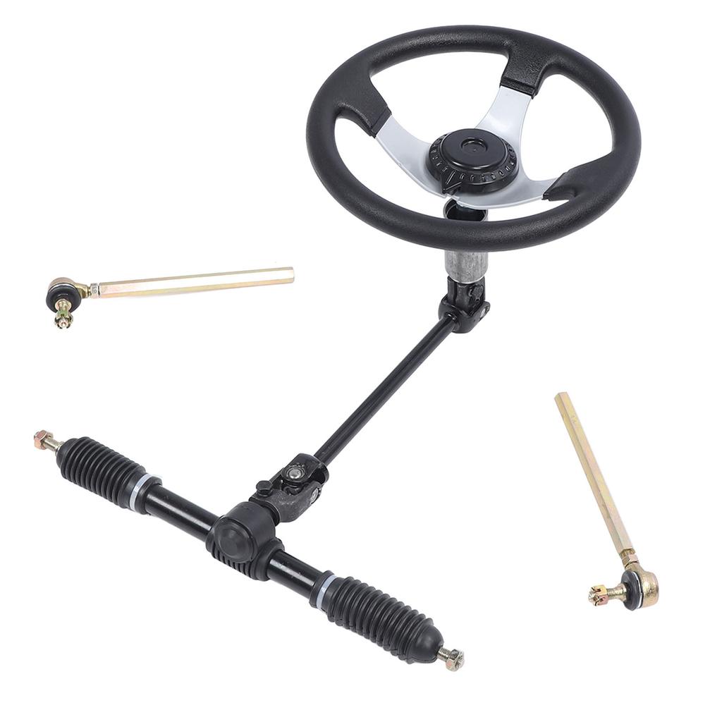 300mm Steering Wheel Kit Steel Good Adjustability for Go Kart Golf Cart UTV 110cc 125cc 140cc 150cc