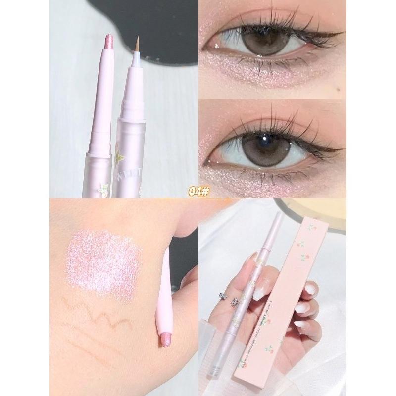 Colorful Blossom Season Double-Lobe Eyebrow Pencil with High Gloss and Highlighting Function - Waterproof and Sweat-Resistant, Not Likely To Bleed