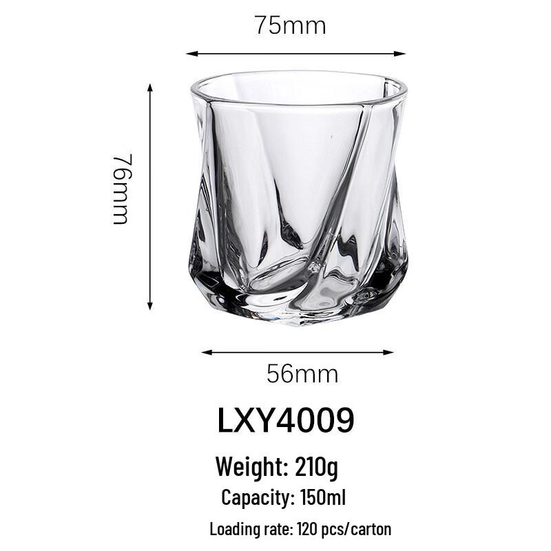 Transparent Glass Whiskey Spirit Tumblers (10-Pack)