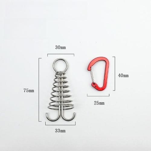 2 Stück Outdoor Camping Oktopus Seilklemmen Camping Deckheringe Holzdiele Abspannseilhaken Edelstahl Zeltbefestigung Fischgrätenheringe