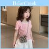 Stylish Mini Handwoven Children's Bag Summer New Fashion Pearl Crossbody For Kids