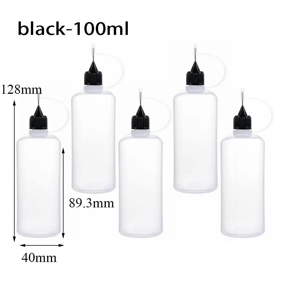 5/10/20/30/50/100ML Resuable Needle Tip Glue Applicator Plastic Bottle for Paper Quilling DIY Scrapbooking Paper Craft Tool