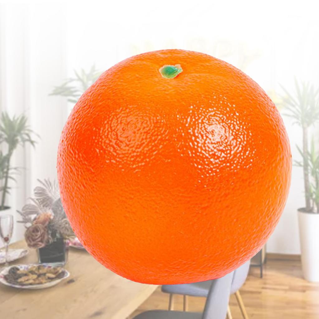 Fruta Artificial ABS Realista Delicada Simulación Artificial Frutas Falsas Atrezo para Fotografía Exhibición Naranja