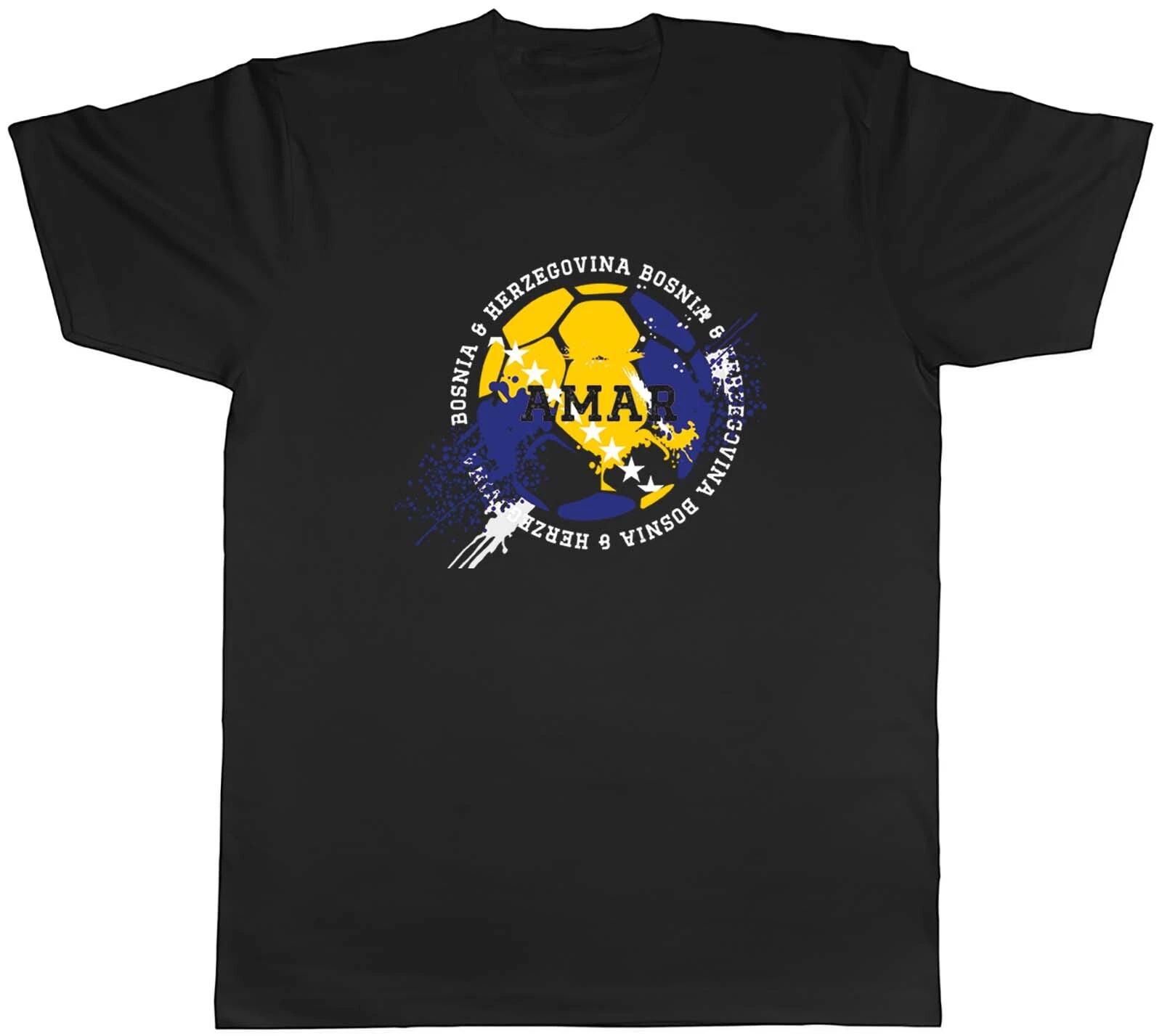 Personalised Bosnia & Herzegovina Football Sports Mens Unisex T-Shirt Tee Gift M