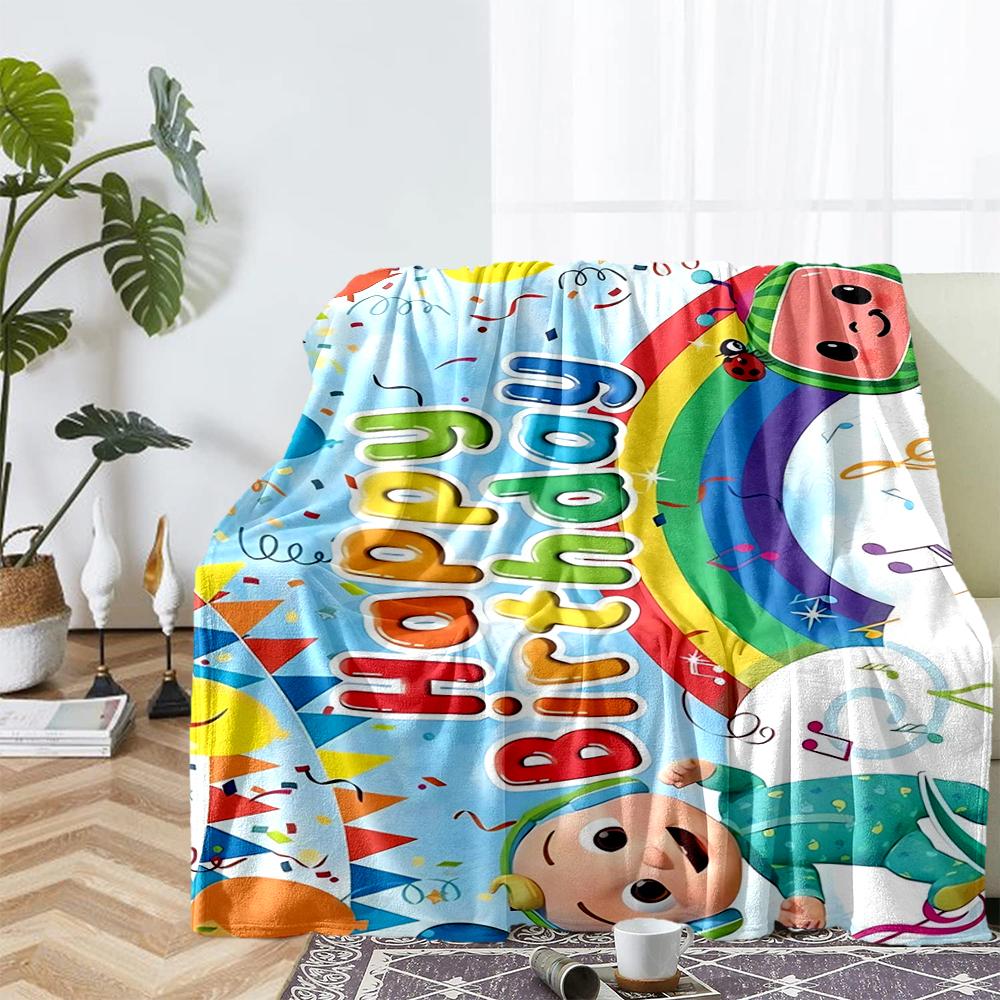 Coperta Stampata a Tema CoComelon - Perfetta per Divano, Letto, Viaggi e Uso Esterno | Lavabile in Lavatrice, Accogliente e Durevole.