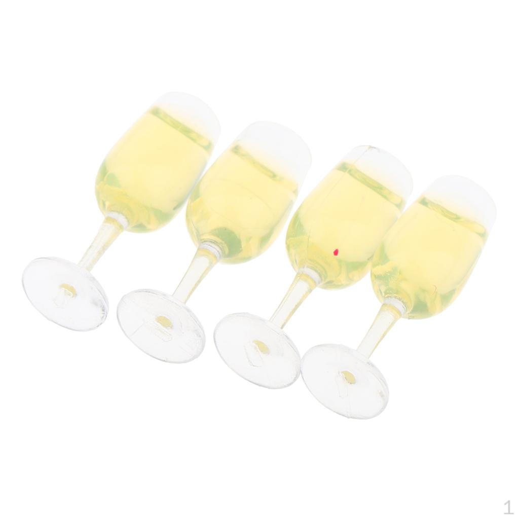 

4шт кукольный домик миниатюры очки украшение кухонного стола